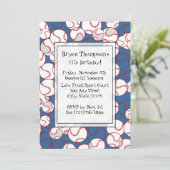 Uitnodiging van de Baseball Party (Staand voorkant)