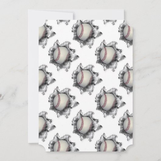 Uitnodiging van de Baseball Party (Achterkant)