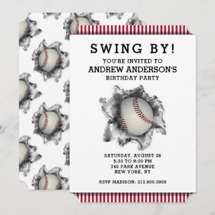 Uitnodiging van de Baseball Party