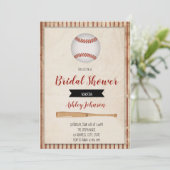 Uitnodiging van de Baseball vrijgezellenfeest-part (Staand voorkant)