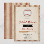 Uitnodiging van de Baseball vrijgezellenfeest-part (Voorkant / Achterkant)