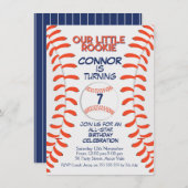 Uitnodiging van de Baseball-wedstrijd voor jongen (Voorkant / Achterkant)