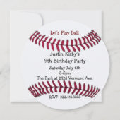 Uitnodiging van de Baseball-wedstrijd voor jongen (Voorkant)