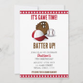 Uitnodiging van de Baseball-wedstrijd voor jongen (Voorkant)