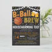 Uitnodiging van de Basketball and Beer Housewarmin (Staand voorkant)