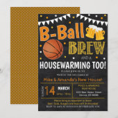 Uitnodiging van de Basketball and Beer Housewarmin (Voorkant / Achterkant)