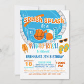 Uitnodiging van de Basketball Pool - Jongen - Wh (Voorkant)