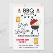 Uitnodiging van de BBQ Beer en Burgers om de dag v (Voorkant)