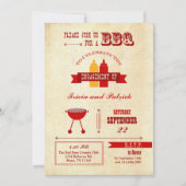 Uitnodiging van de BBQ Engagement Party (Voorkant)