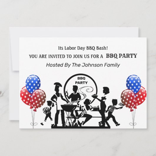 Uitnodiging van de BBQ-partij op de Dag van de Arb (Voorkant)