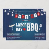 Uitnodiging van de BBQ-partij op de Dag van de Arb (Voorkant / Achterkant)