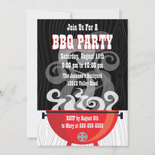 Uitnodiging van de BBQ-partij rokin (Voorkant)