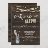 Uitnodiging van de BBQ-partij voor de achtertuin - (Voorkant / Achterkant)