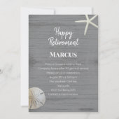 Uitnodiging van de beach Shells Retirement Party (Voorkant)