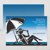 Uitnodiging van de Beachside Retirement Party (Voorkant / Achterkant)