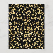 Uitnodiging van de begrotingspartij Black & Gold R Flyer (Achterkant)