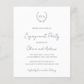 Uitnodiging van de begrotingspartij Monogram (Voorkant)