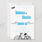 Uitnodiging van de Bicycle Engagement Party (Voorkant)