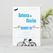 Uitnodiging van de Bicycle Engagement Party (Staand voorkant)