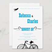 Uitnodiging van de Bicycle Engagement Party (Voorkant / Achterkant)