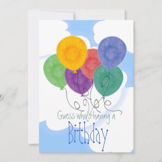 Uitnodiging van de Birthday-partij (Voorkant)