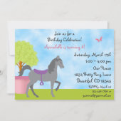  uitnodiging van de Birthday-partij bij Barn Horse (Achterkant)