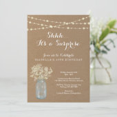 Uitnodiging van de Birthday-partij - Rustic Kraft (Staand voorkant)