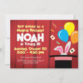 Uitnodiging van de Birthday-partij van de Magicali (Voorkant)