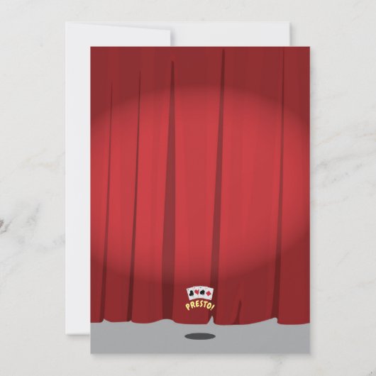 Uitnodiging van de Birthday-partij van het Magic S (Achterkant)