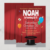 Uitnodiging van de Birthday-partij van het Magic S (Voorkant / Achterkant)