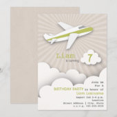 Uitnodiging van de Birthday-partij voor een vliegt (Voorkant / Achterkant)