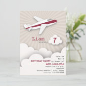 Uitnodiging van de Birthday-partij voor het vliegt (Staand voorkant)