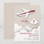 Uitnodiging van de Birthday-partij voor het vliegt (Voorkant / Achterkant)