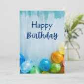 uitnodiging van de Birthday Party (Staand voorkant)