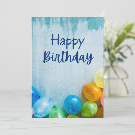 uitnodiging van de Birthday Party (Staand voorkant)