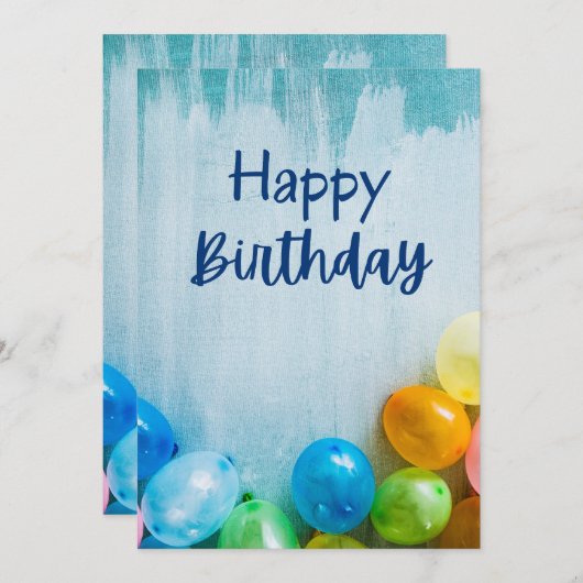 uitnodiging van de Birthday Party (Voorkant / Achterkant)