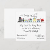 uitnodiging van de Birthday Party (Voorkant / Achterkant)