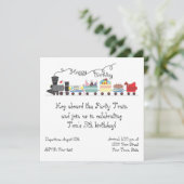 uitnodiging van de Birthday Party (Staand voorkant)