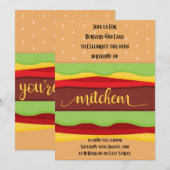  uitnodiging van de Birthday Party (Voorkant / Achterkant)