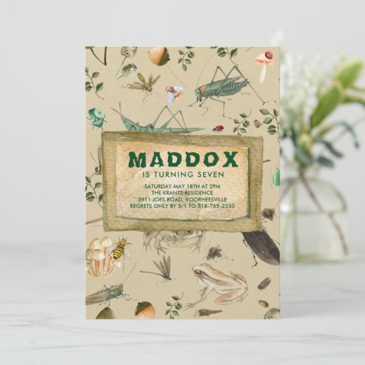  uitnodiging van de Birthday Party (Staand voorkant)