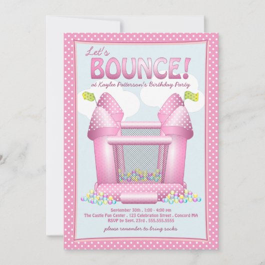 uitnodiging van de Birthday Party (Voorkant)