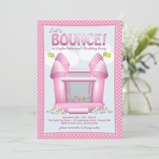 uitnodiging van de Birthday Party (Staand voorkant)