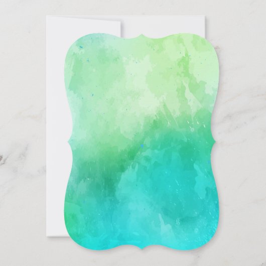 Uitnodiging van de Birthday Party - Pool / Tropisc (Achterkant)