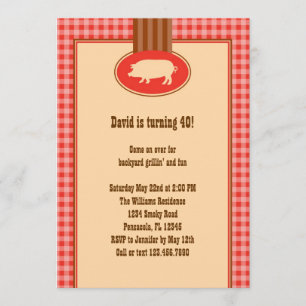 Uitnodiging van de Birthday Party van BBQ