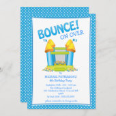 Uitnodiging van de Birthday Party van Bright Blue  (Voorkant / Achterkant)