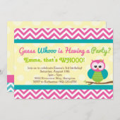 Uitnodiging van de Birthday Party van Bright Chevr (Voorkant / Achterkant)