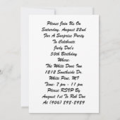  uitnodiging van de Birthday Party van de Retro Su (Achterkant)