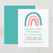 Uitnodiging van de Birthday Party van het Kind Beg (Voorkant / Achterkant)