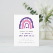 Uitnodiging van de Birthday Party van het Kind Beg (Staand voorkant)