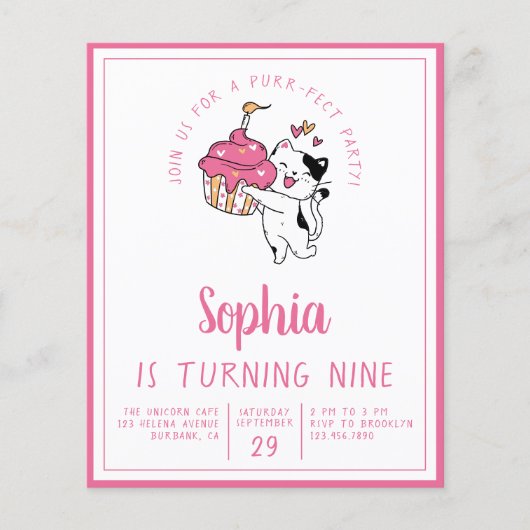 Uitnodiging van de Birthday Party van het Kind Flyer (Voorkant)